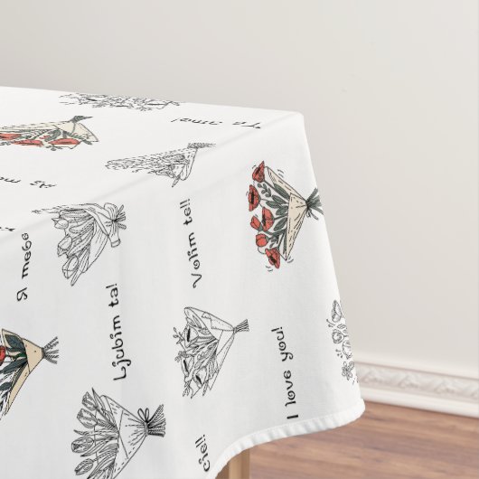 Blume Bouquet Tablecloth Tischdecke (Beispiel)