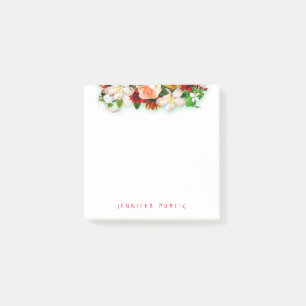 Blume Bouquet Template Elegant Modernes Design Post-it Klebezettel