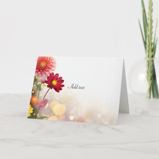 Blume Bouquet TEMPLATE, Karte (Vorderseite)