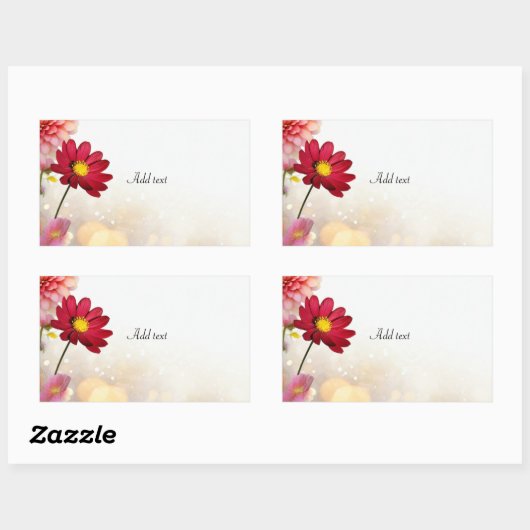 Blume Bouquet TEMPLATE, Rechteckiger Aufkleber (Blatt)