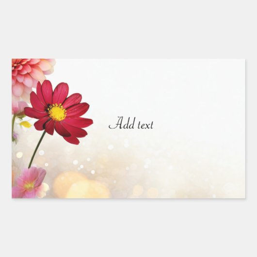 Blume Bouquet TEMPLATE, Rechteckiger Aufkleber (Vorderseite)