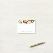 Blume Bouquet Trendfarben Wasserfarben Post-it Klebezettel (Auf Schreibtisch)