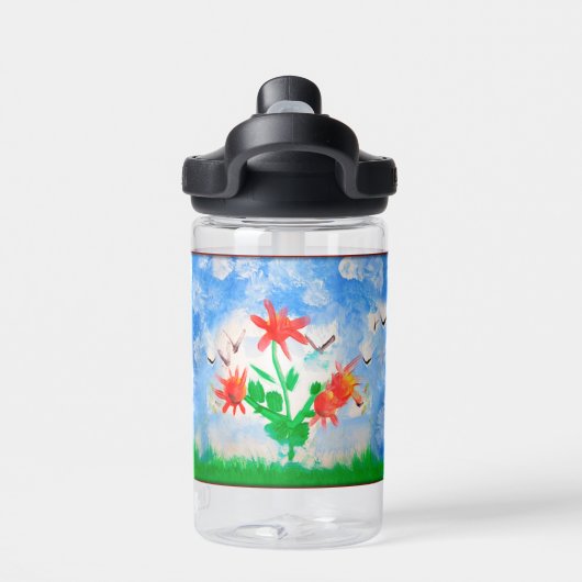 Blume Bouquet Trinkflasche (Rückseite)