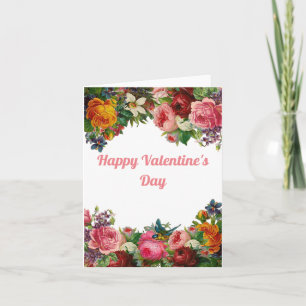 Blume Bouquet Valentinstag Karte