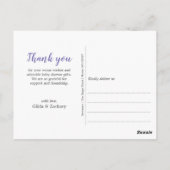 Blume Bouquet Vielen Dank Baby Dusche Postkarte (Rückseite)