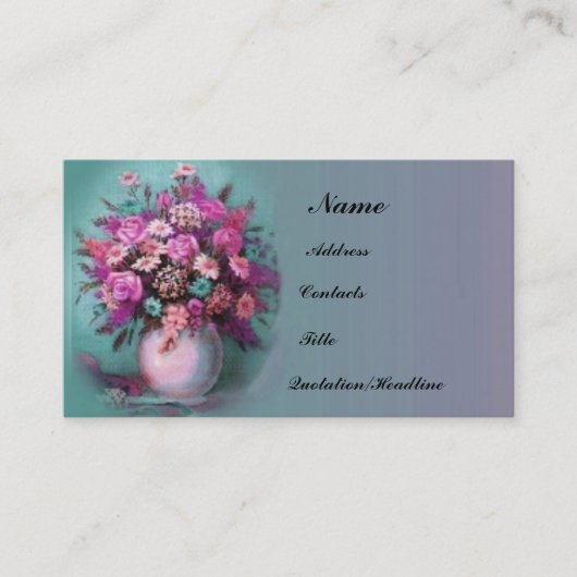 Blume Bouquet Visitenkarte (Vorderseite)