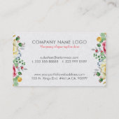 Blume Bouquet Visitenkarte (Rückseite)