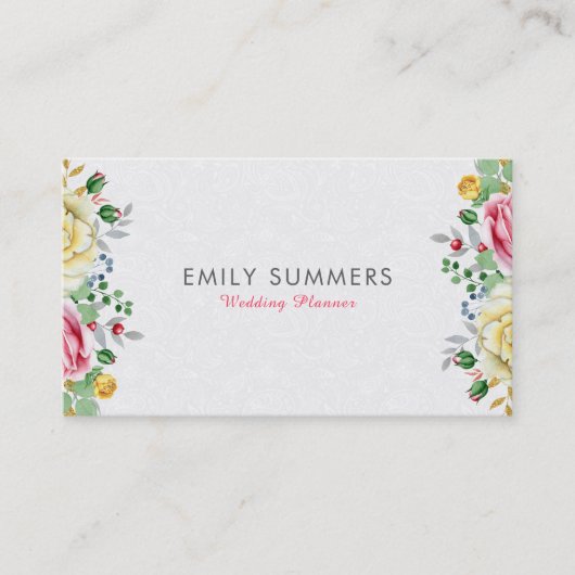 Blume Bouquet Visitenkarte (Vorderseite)