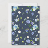 Blume Bouquet Wedding Einladung (Rückseite)