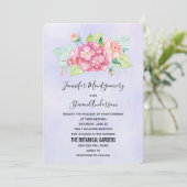 Blume Bouquet Wedding Einladung (Stehend Vorderseite)