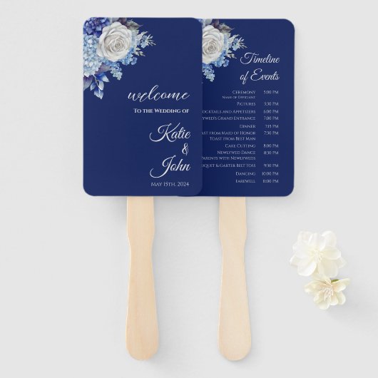 Blume Bouquet-Wedding: Fächer (Vorne und Hinten)