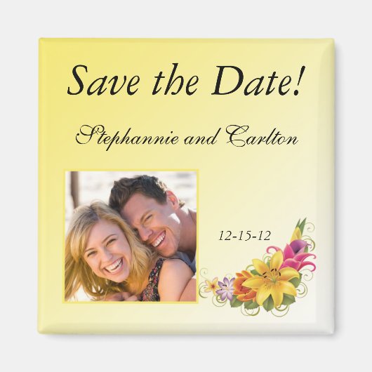 Blume Bouquet Wedding Magnet (Vorne)