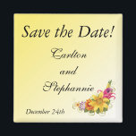 Blume Bouquet Wedding Magnet Gefallen<br><div class="desc">2"x2" Quadrat Magnete für benutzerdefinierte Gefälligkeiten werden in hoher Qualität und in lebhaften Farben gedruckt. Ideal für Babyankündigungen,  rett-the-date-Erinnerungen,  Geschenke für Familie und Freunde oder sogar großartige Werbeaktionen für jedes Unternehmen. Kleben Sie sie auf Ihren Kühlschrank,  Aktenschrank,  Geschirrspüler oder Ihre eigene Lieblingsplatte aus Metall.</div>