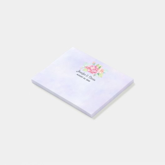 Blume Bouquet Wedding Post-it Klebezettel (angewinkelt)