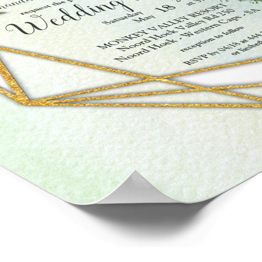 Blume Bouquet Wedding Poster (Ecke)