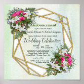 Blume Bouquet Wedding Poster (Vorne)