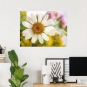 Blume Bouquet - White Daisy Poster (Heimbüro)