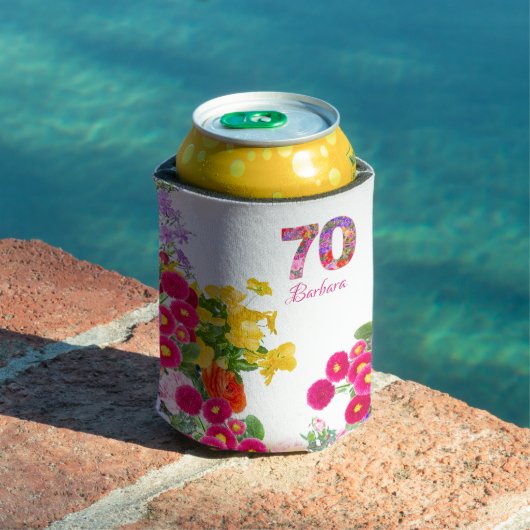 Blume-Bouquet zum 70. Geburtstag kühler Dosenkühler (In Situ Pool)