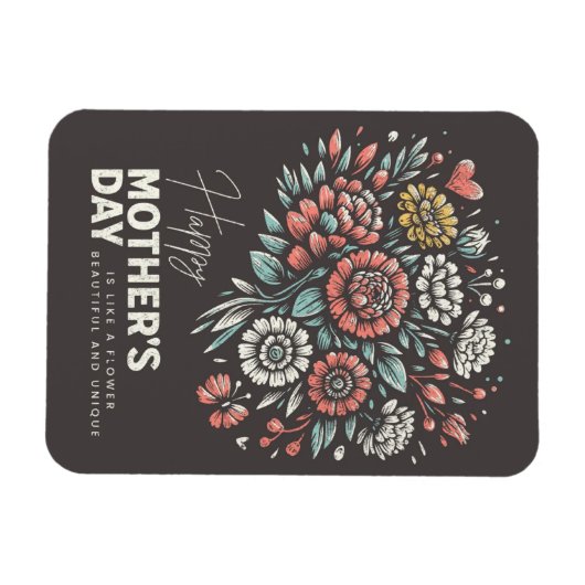 Blume Bouquet zum Muttertag Magnet (Horizontal)