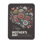 Blume Bouquet zum Muttertag Magnet (Vertikal)