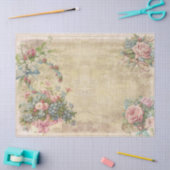 Blume Bouquets auf Braundecke Seidenpapier (Basteln)