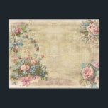 Blume-Bouquets im gestressten braunen Vintagen Sti Postkarte<br><div class="desc">Gruppen von Blume und die links und rosa Rosen auf der rechten Seite des Bildes. Alles auf einem Hintergrund von bedrücktem hellbraun. Postcard ist neu,  aber Design ist Vintag inspiriert.</div>