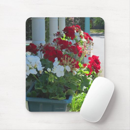 Blume Box Geraniums - Martha's Vineyard Mousepad (Mit Mouse)