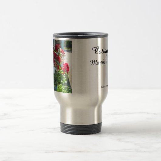 Blume Box Geraniums - Martha's Vineyard Reisebecher (Mittel)