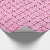 Blume-Box-Muster, Rosatöne Geschenkpapier (Ecke)