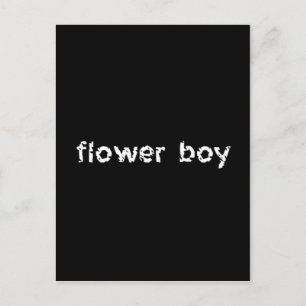 Blume Boy Postkarte