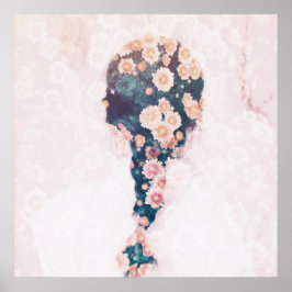 Blume Braid Pastell Rosa Hübsch Poster