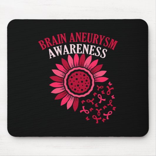 Blume Brain Aneurysm Aufklärung Monat Beilage Mousepad (Vorne)