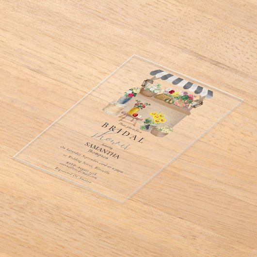 Blume-Brautparty des Bauern Wasserfarbe Acryleinladungen (Ablage )