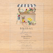 Blume-Brautparty des Bauern Wasserfarbe Acryleinladungen (Vorderseite)