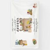 Blume-Brautparty des Bauern Wasserfarbe Banner (Vertikal)