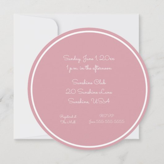 Blume Brautparty Einladung (Rückseite)