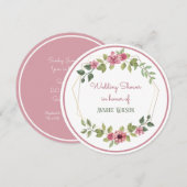 Blume Brautparty Einladung (Vorne/Hinten)