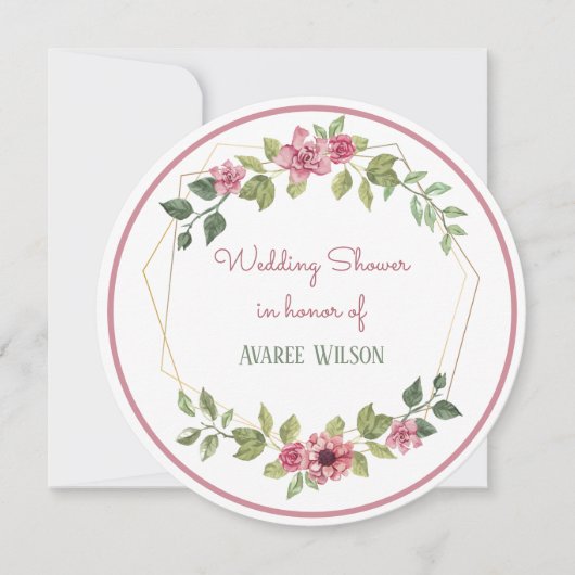 Blume Brautparty Einladung (Vorderseite)