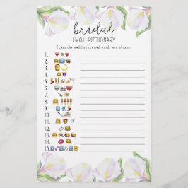 Blume - Brautparty Emoji-Picknickspiel