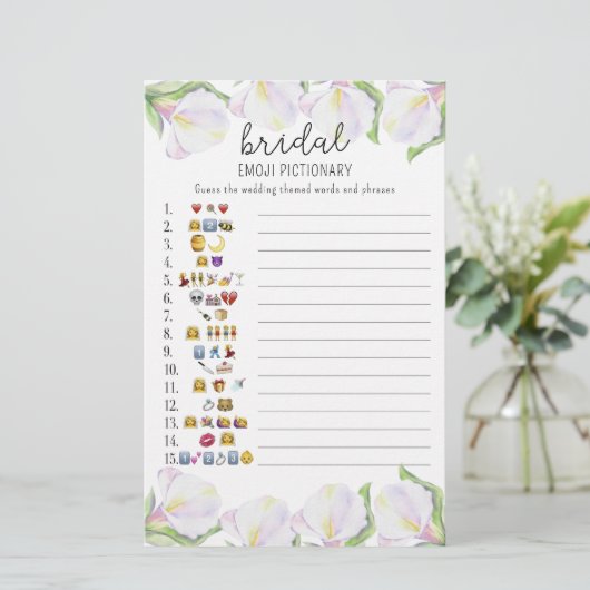 Blume - Brautparty Emoji-Picknickspiel (Stehend Vorderseite)