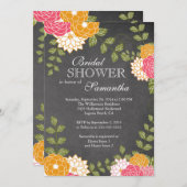 Blume-Brautparty für Blumenkartons Einladung (Vorne/Hinten)