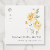 Blume-Brautparty für Gelbgrün-Rose Geschenkanhänger (Vorderseite)