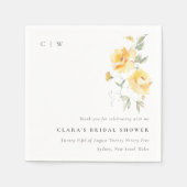 Blume-Brautparty für Gelbgrün-Rose Serviette (Vorderseite)