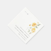 Blume-Brautparty für Gelbgrün-Rose Serviette (Ecke)