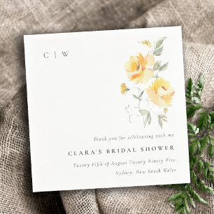 Blume-Brautparty für Gelbgrün-Rose Serviette