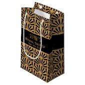 Blume-Brautparty für Gold und Black Art Deco Kleine Geschenktüte (Vorderseite Schrägansicht)