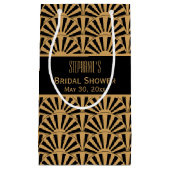 Blume-Brautparty für Gold und Black Art Deco Kleine Geschenktüte (Vorderseite)