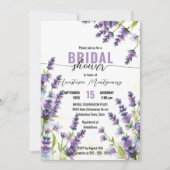 Blume-Brautparty für Lila Wasserfarben Einladung (Vorderseite)