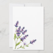 Blume-Brautparty für Lila Wasserfarben Einladung (Rückseite)