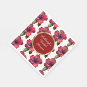 Blume-Brautparty für tropische rote Hibiskus Serviette (Ecke)